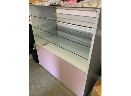 Pair Of Display Cases With Glass Top And Shelves