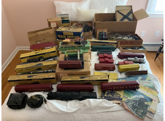 Large Collection Of American Flyer Trains And Accessories
