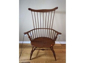 D.R. DIMES Windsor Arm Chair With Carved Top