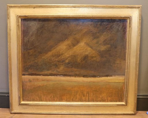 Seth Winegar 'Mountain Backdrop' Oil Painting Gold Gilt Frame Rockies Rocky Mountains 2001