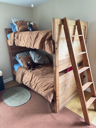 WOODEN BUNK BEDS WITH LADDER