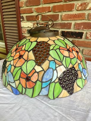 Large Stained Glass Hanging Ceiling Lamp Shade