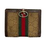 GUCCI Wallet Ophidia Beige GG Supreme Leather Authentic Monogram