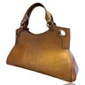 Cartier Marcello Leather Enamel Bag Brown SV Metal Handbag Ladies