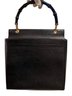 Gucci Black Calf Leather Bamboo Top Handle Bag Authentic
