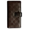 Gucci Shima GG Logo Brown Leather Long Wallet Authentic