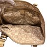 Gucci GG Canvas Jolicoeur Handbag Beige Pink Keychain