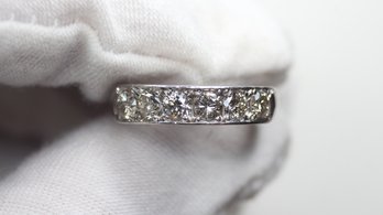 PT900 PLATINUM DIAMOND RING 1.00CTW, 4.8 GRAMS, SIZE 6 WEDDING BAND GEMSTONE FINE JEWELRY DIAMONDS