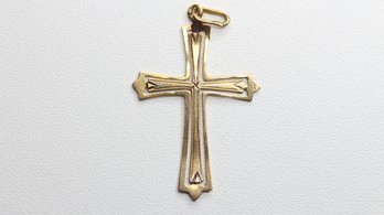 18K GOLD CROSS PENDANT 750 RELIGION 1.2 GRAMS JEWELRY NECKLACE