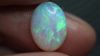 LOOSE AUSTRALIAN CRYSTAL OPAL 1.91CT 12mm X 9mm X 2.5mm NATURAL JEWELRY GEMSTONE CABACHON