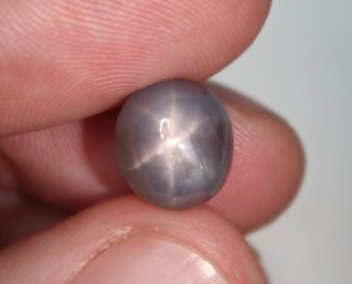 LOOSE GREYISH BLUE STAR SAPPHIRE UNHEATED 6.34CT 10mm X 9mm X 7mm NATURAL JEWELRY GEMSTONE CABACHON