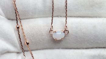 ROSE GOLD PLATED OPAL NECKLACE PENDANT