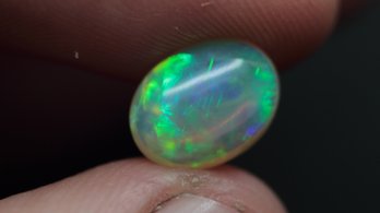 AUSTRALIAN CRYSTAL OPAL DOUBLE SIDED 1.58CT 9MM X 7MM X 3.5MM LOOSE GEMSTONE NATURAL JEWELRY MAKING