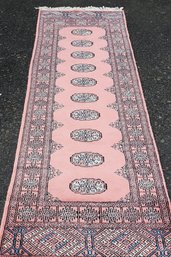 Vintage Hand Knotted Wool Rug Runner