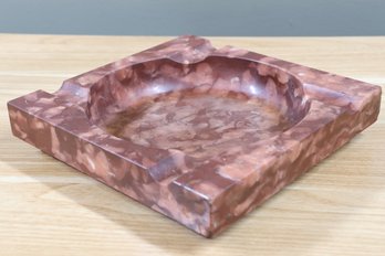 Large Vintage Red Marble Ashtray