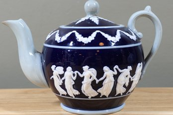 Copeland Spode Dancing Hours Teapot Jasperware