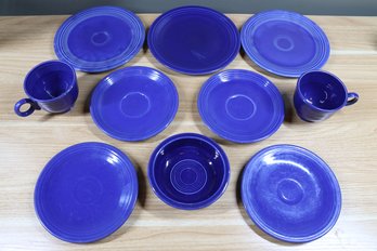 (10pcs) Vintage Fiestaware Cobalt Blue Dishes