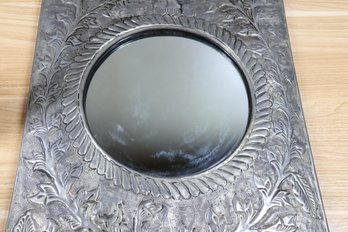 Indian Repousse Decorate Ornate Heavy Mirror