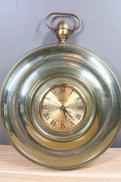 Vintage Brass Verichron Electric Wall Clock