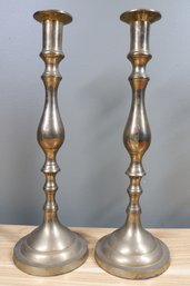 Pair (2) Of Brass Candlesticks