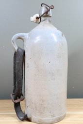 Vintage Stoneware Bottle With Snap Lock 2