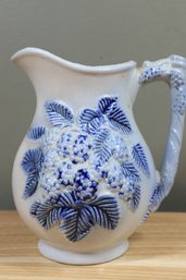 Salt Glaze Small Pitcher Creamer Cobalt Blue