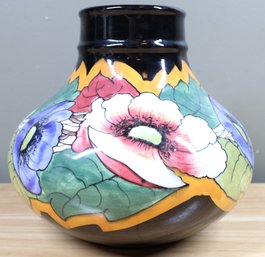 Floral Glazed Vase Made In Germany