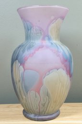 Rueven Glass Hand Painted Art Nouveau Vase