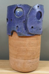 Abstract Ceramic Vase Signed Bearer