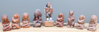 Lot Of Native American Chalkware Figurines