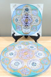 Glass Passover Painted Plates