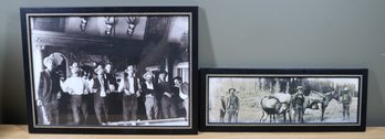 Vintage Framed Cowboy Photos (2)