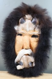 Vintage Alaskan Native Inuit Leather Art Mask