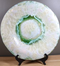 Handmade Decorative Ceramic Art Glass Plate By TBStoneware 2005