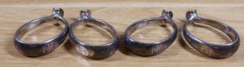 Dansk Silver Plate Set Of (4) Napkin Rings