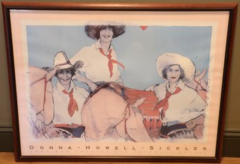 Donna Howell-Sickles Offset Lithograph 'Moon Dog Chasers And Palomino Racers'