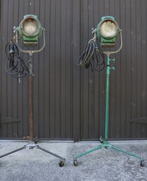 Pair Vintage J. G. MCALISTER Studio Industrial Theatre Lights