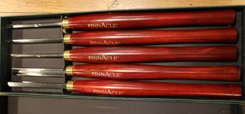 LARGE Pinnacle Woodturning Tools 5 Piece Chisel Set Wood Chisels In Box