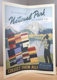 Vintage Pendleton Woolen Mills National Park Blankets 28in. X 22in. Wall Poster