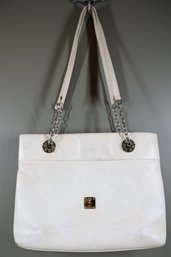 MCM Munchen White Leather Handbag Purse