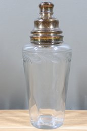 Hawkes Sterling Silver & Glass Cocktail Shaker 10'