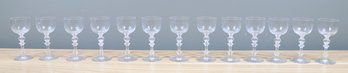 Set Bohemian Czech Crystal Optic Clear Liquer/Vodka Shot Cordial Set Of 13