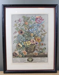 Rob Furber Gardiner At Kensington 1730 Engraving By H. Fletcher 'May' - Framed