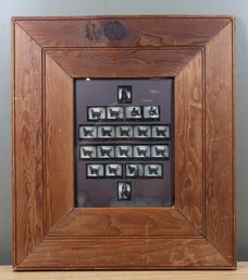 Vintage Barn Oak Picture Frame With Photo Collage Art Gael Phelps Dublin, PA