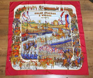 Hermes Grand Cortege A Moscou Silk Scarf Designed By Michel Dichene, Introduced In 1992