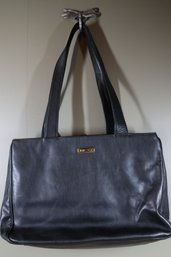 DKNY Black Leather Handbag Purse Bag