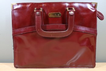 Vintage Leather Etienne Aigner Oxblood Briefcase Satchel Handbag