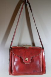 Vintage Etienne Aigner Handbag Oxblood Leather Purse Shoulder Bag