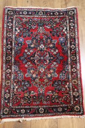 Antique Hand Knotted Wool Persian Rug 34' X 24'