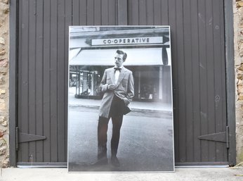 Aluminum-Framed Hanging Black & White Wall Print Of Teddy Boy Ted Dandies Dandy British 50s 1950s Co-Operative